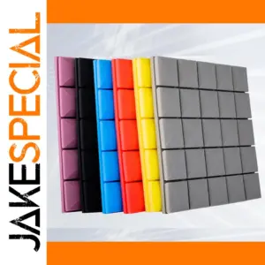Vibrant Acoustic Foam Panels 50x50x3cm (Set of 4)