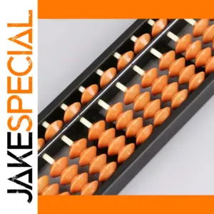 Black ABS Abacus with 17 Beads and Compact Design
