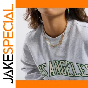 Gold Stainless Steel Heart Necklace JDN0204055