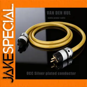 Yellow Power Cable for High-Fidelity Audio