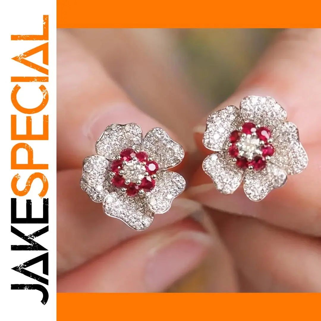 Silver Floral Stud Earrings for Women 1 Silver Floral Stud Earrings for Women