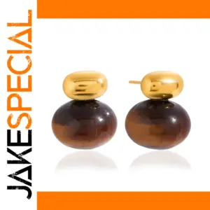 Gold-Tone Stainless Steel Geometric Earrings