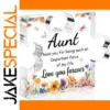 Acrylic Plaque for Aunt with Floral Design
