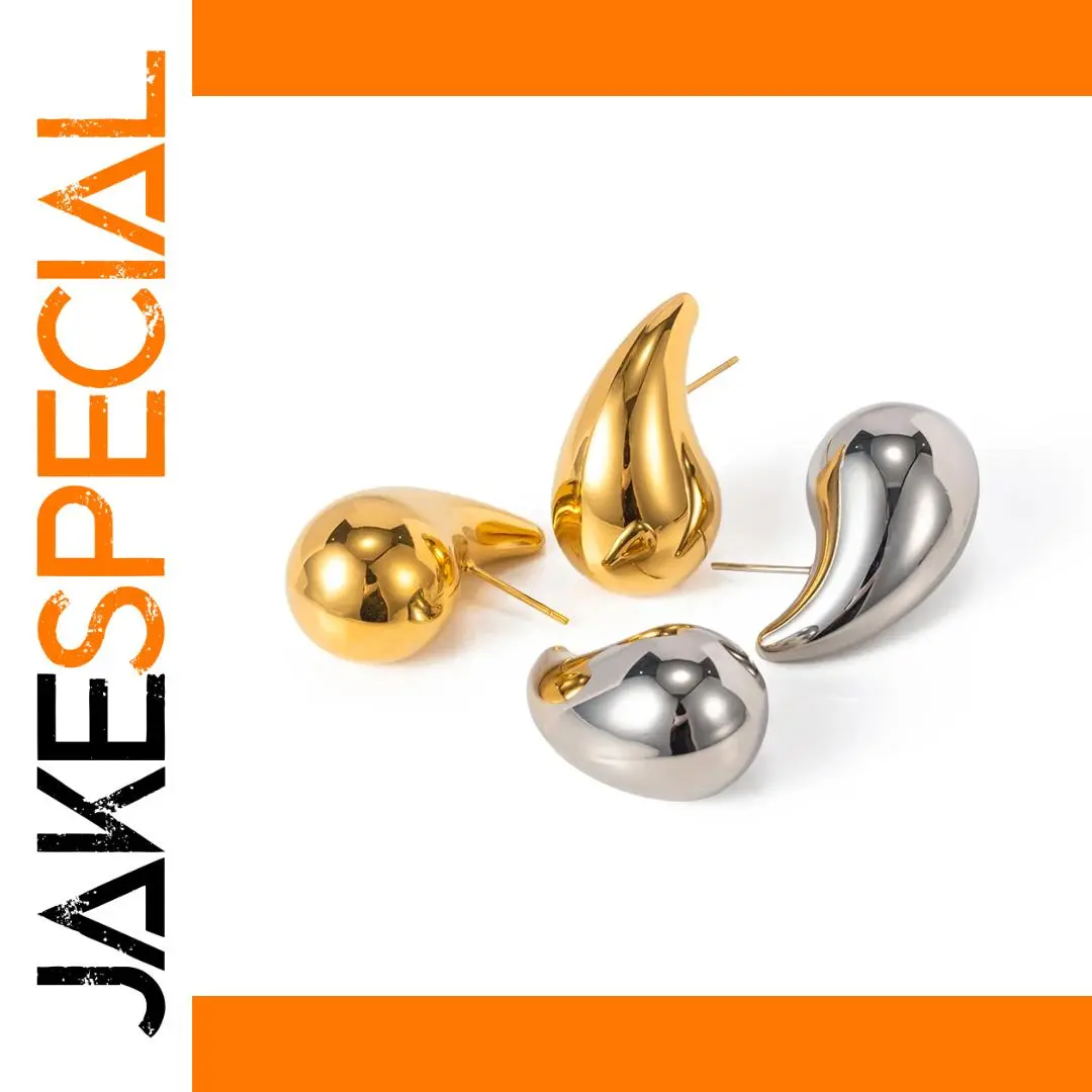 Stainless Steel Droplet Earring Set for Women 1 Stainless Steel Droplet Earring Set for Women