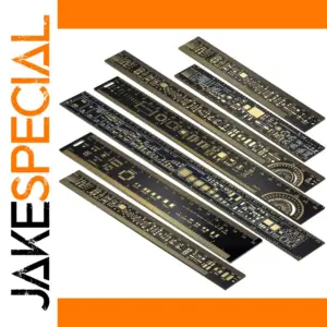 Ultra-Precise Black and Gold PCB Ruler