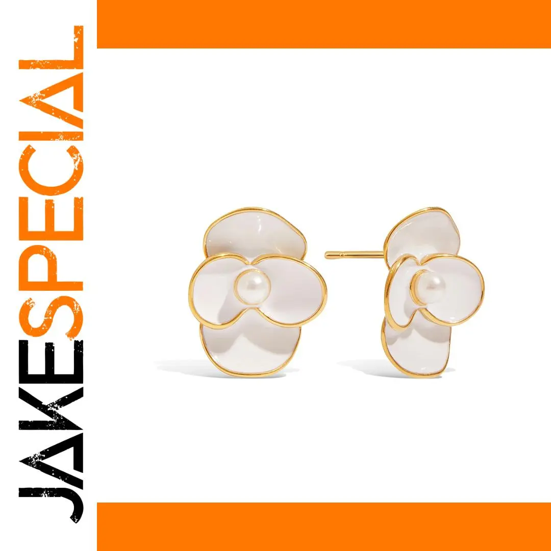 Elegant Stainless Steel Floral Drop Earrings 1 Elegant Stainless Steel Floral Drop Earrings