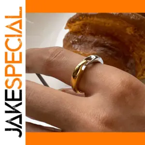 Stainless Steel Two-Tone Intertwined Ring