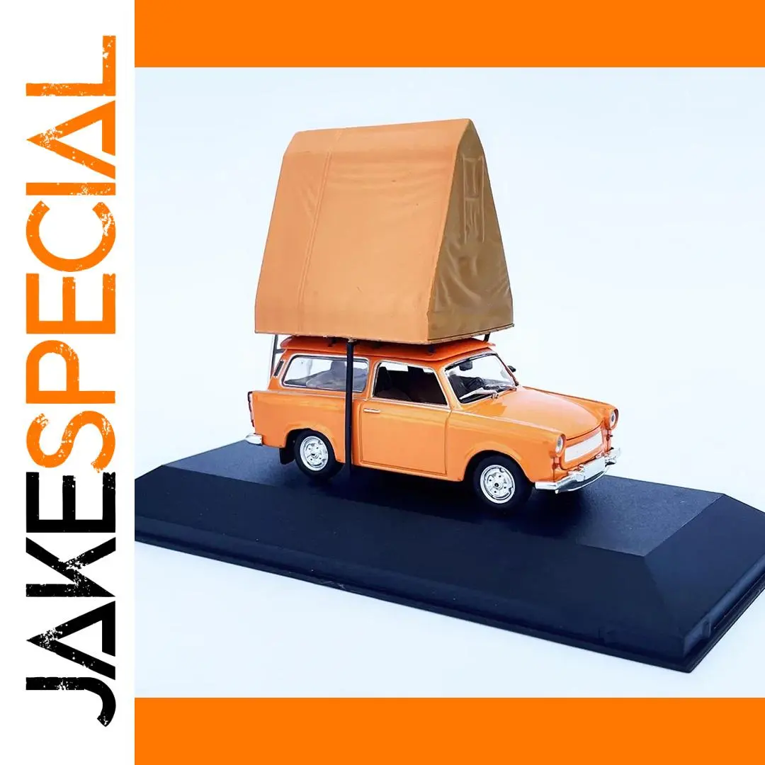 Vibrant Orange Trabant 601 Camper Van Model 1 Vibrant Orange Trabant 601 Camper Van Model
