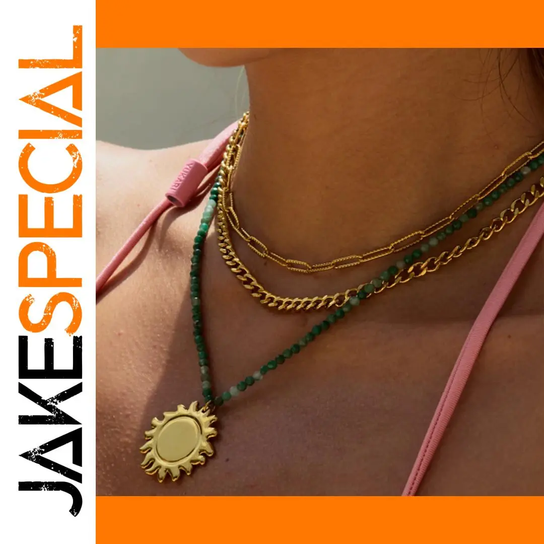 Gold Stainless Steel Sunflower Necklace 1 Gold Stainless Steel Sunflower Necklace