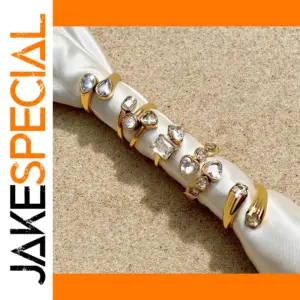 Gold Stainless Steel Open Ring for Women