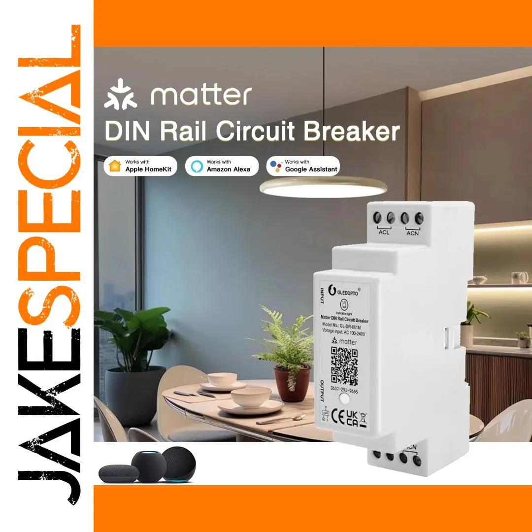 Matter WiFi Din Rail Circuit Breaker GL-DR-001M 1 Matter WiFi Din Rail Circuit Breaker GL-DR-001M