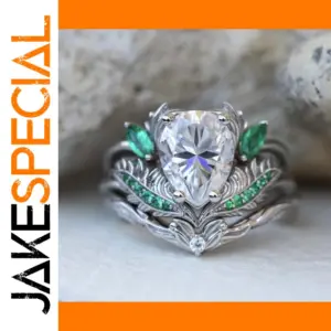 Silver Geometric Ring Set for Women