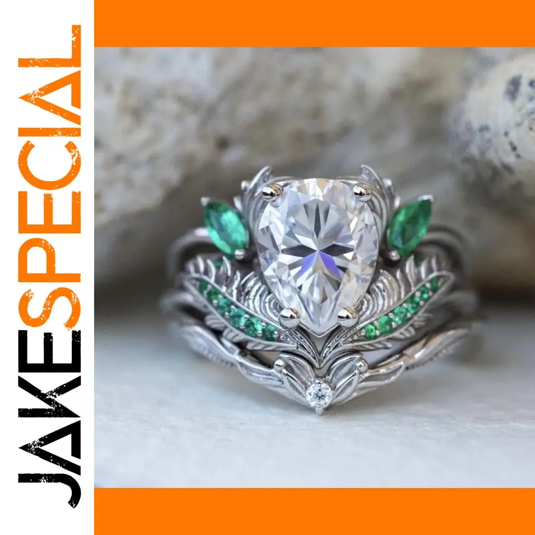 Silver Geometric Ring Set for Women 1 Silver Geometric Ring Set for Women