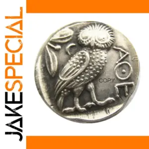 Antique Coin Replica with Owl Design