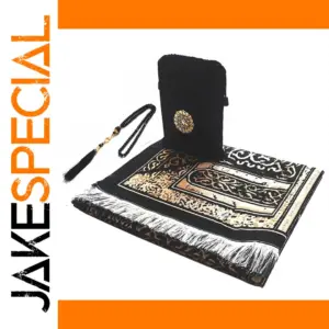 Elegant Muslim Prayer Rug with Carrying Set