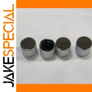 Chrome Metal Guitar Control Knobs Set of Four
