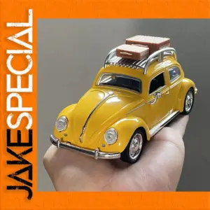 Vibrant Yellow 1:32 VW Beetle Diecast Model