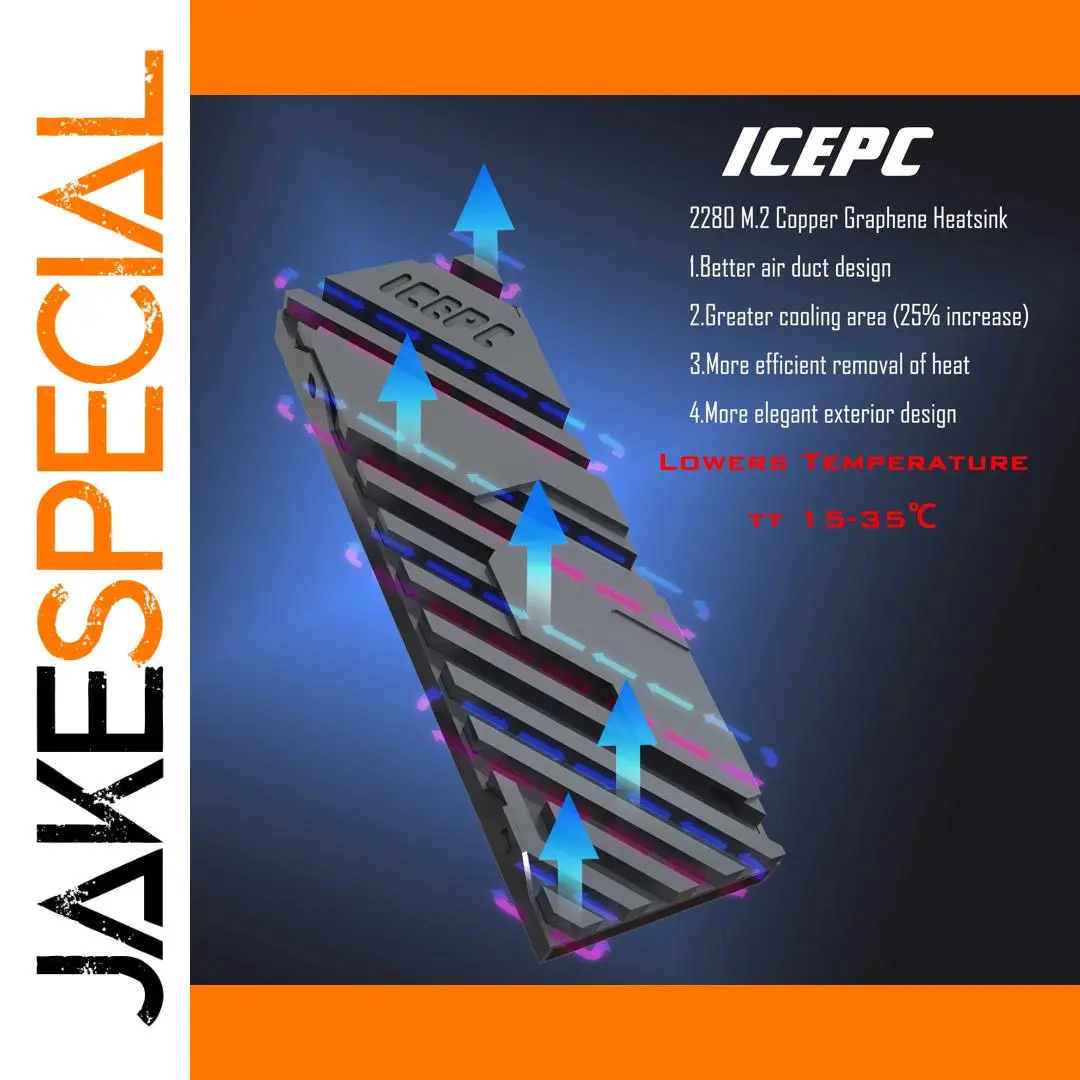 Copper Heatsink for M.2 NVMe SSDs 2280 1 Copper Heatsink for M.2 NVMe SSDs 2280