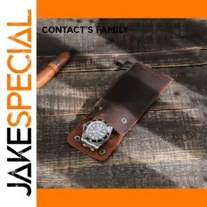 Vintage Leather Watch Organizer for Men and Women