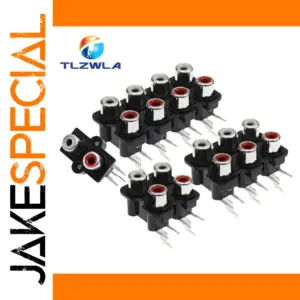 RCA Female Audio Connectors Set with 2-8 Holes