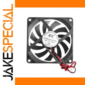 Black 80mm Computer Cooling Fan 2600 RPM