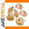 Elegant Gold-Tone Stainless Steel Earrings Collection