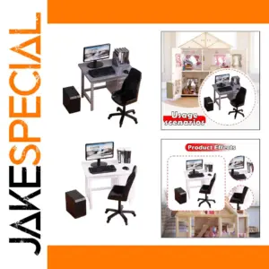 Miniature Modern Computer Desk and Chair Set