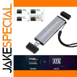 Aluminum M.2 NVMe/SATA SSD Enclosure 10Gbps