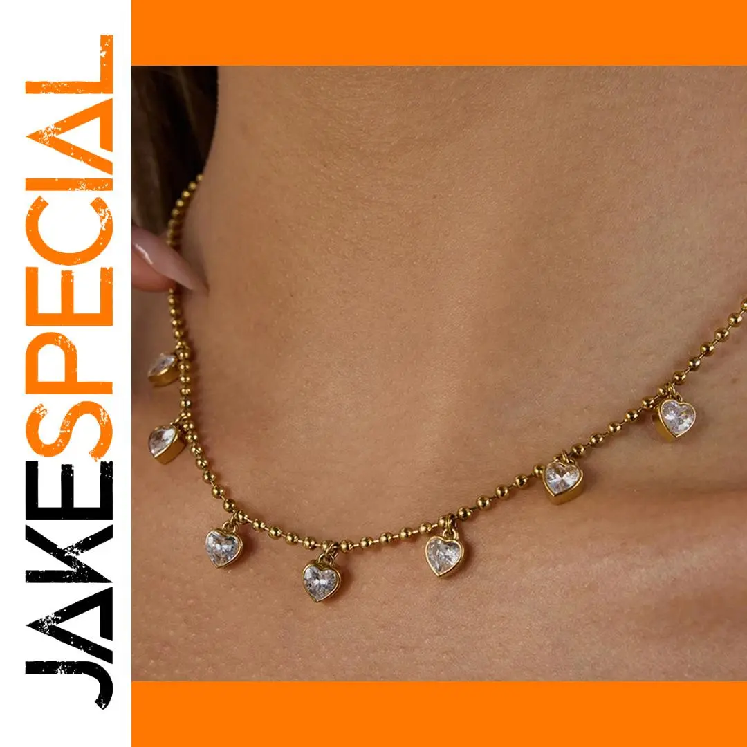 Gold Stainless Steel Heart Pendant Necklace 1 Gold Stainless Steel Heart Pendant Necklace