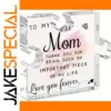 Puzzle-Shaped Acrylic Plaque for Mom