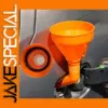 Bright Orange Fuel and Oil Funnel with Filter