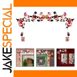 Festive Wooden Christmas Door Corner Decor