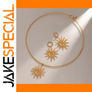 Bright Gold Sunflower Necklace for Women