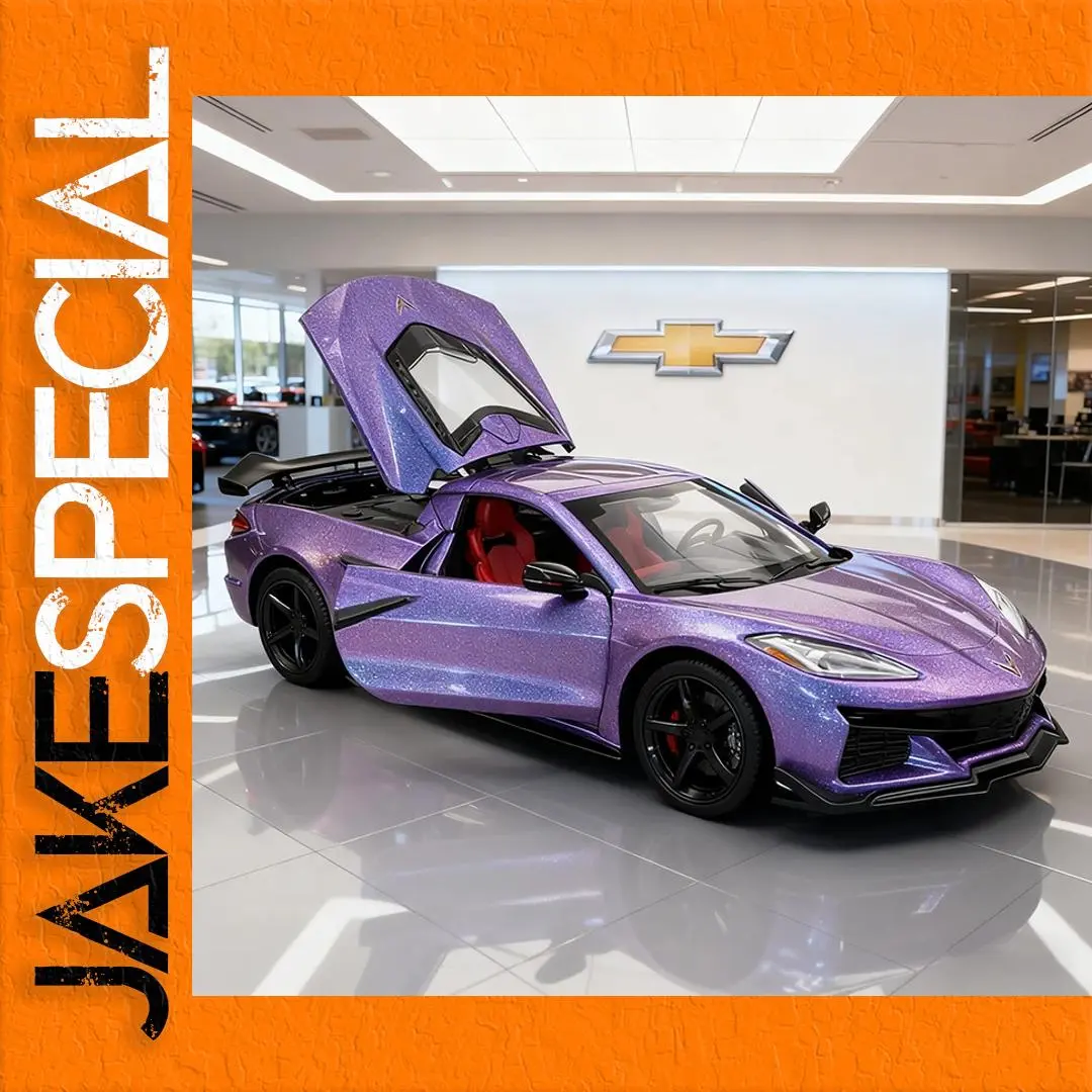 Purple Chevrolet Corvette Z06 Model 1:24 Scale 1 Purple Chevrolet Corvette Z06 Model 1:24 Scale