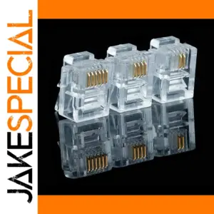 RJ11 Connector Set 20/50/100 Pack with Gold Plated Contacts