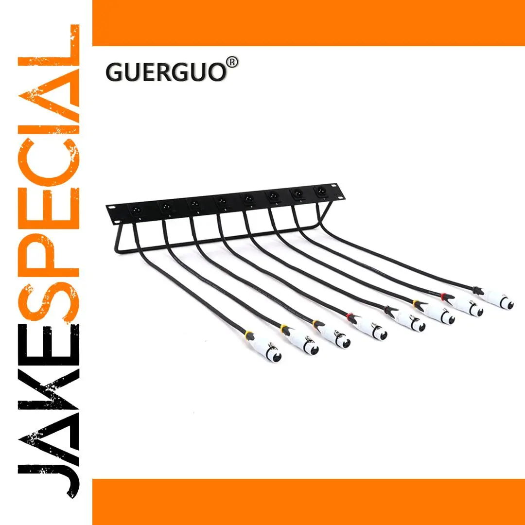 8-Port XLR Jumper Panel for Audio Systems 1 8-Port XLR Jumper Panel for Audio Systems