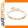 Elegant Stainless Steel White Pearl Bracelet