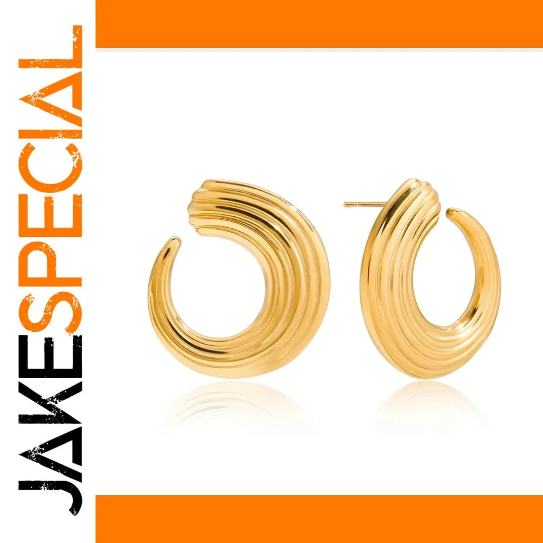 Stainless Steel Geometric Hoop Earrings 1 Stainless Steel Geometric Hoop Earrings