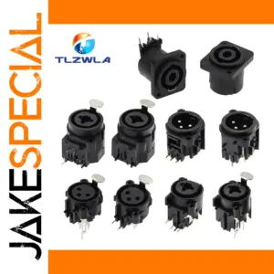 3-pin XLR Female Panel Mount Connector