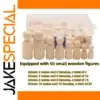 Natural Wooden Peg Dolls Set for Creative Crafts