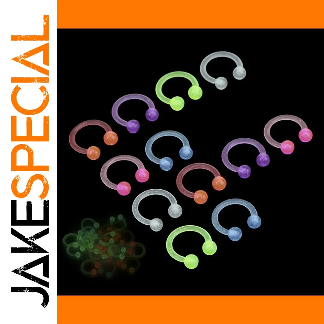 Luminous Acrylic Piercing Jewelry Set (10-20 pcs) 1 Luminous Acrylic Piercing Jewelry Set (10-20 pcs)