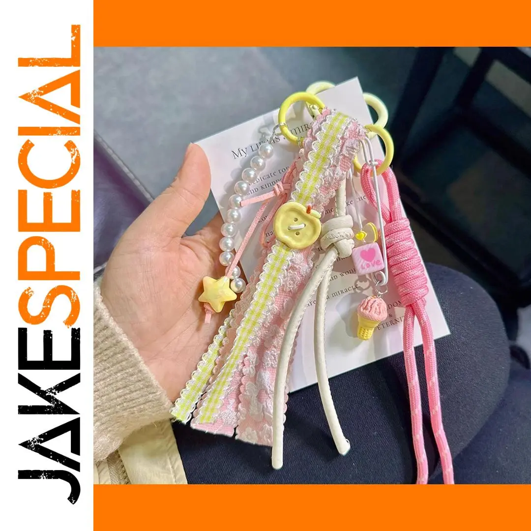 Colorful DIY Phone Pendant with Beads 1 Colorful DIY Phone Pendant with Beads