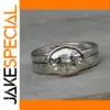 Dual-Band Silver and Gold Women's Cocktail Ring