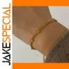 Elegant Gold Stainless Steel Chain Bracelet