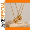 Gold Lava Heart Necklace for Women