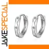 Elegant Silver and Rose Gold Hoop Earrings ED0278