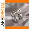 Sterling Silver Pearl Hoop Earrings for Women