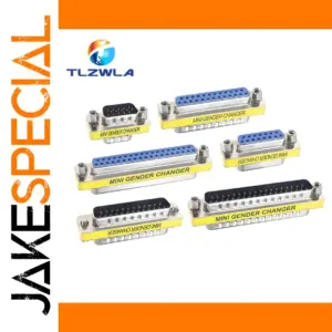 Mini RS232 Gender Changer Adapter for DB9, 15, 25, 37