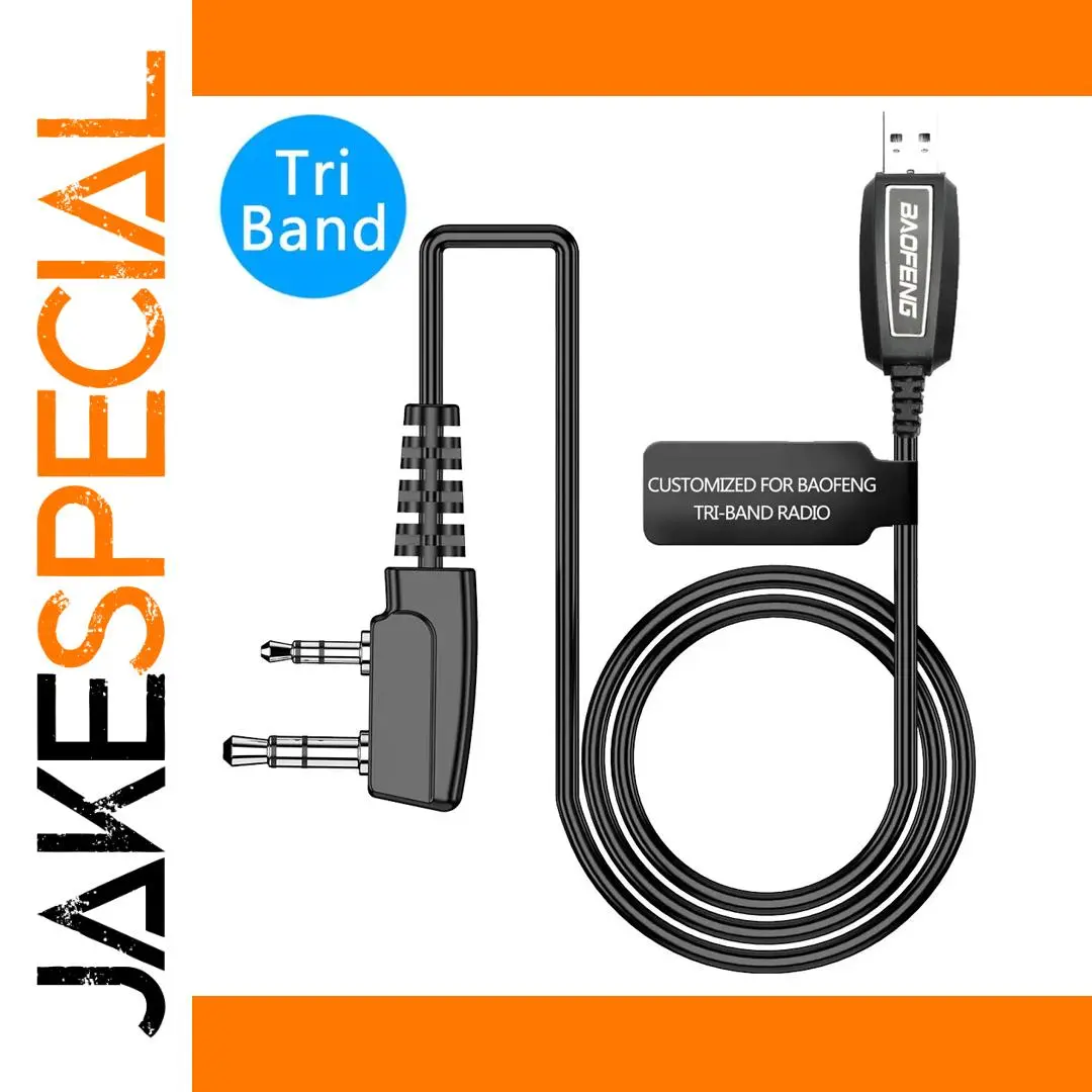 Black Tri-Band USB Programming Cable for Baofeng Radios 1 Black Tri-Band USB Programming Cable for Baofeng Radios