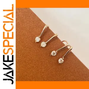 Rose Gold Cubic Zirconia Stud Earrings LL-YS1097
